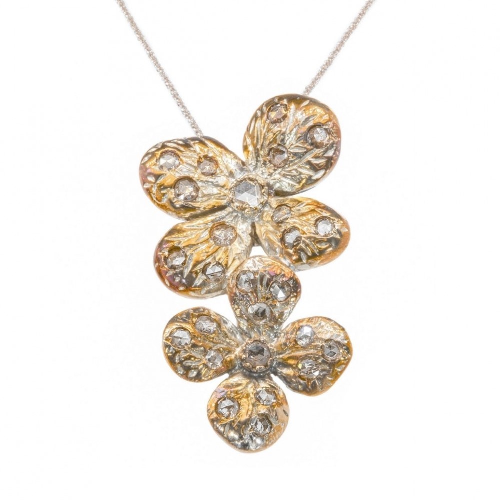 Ciondolo in oro con diamanti OR-TENSIA BI LIN CION