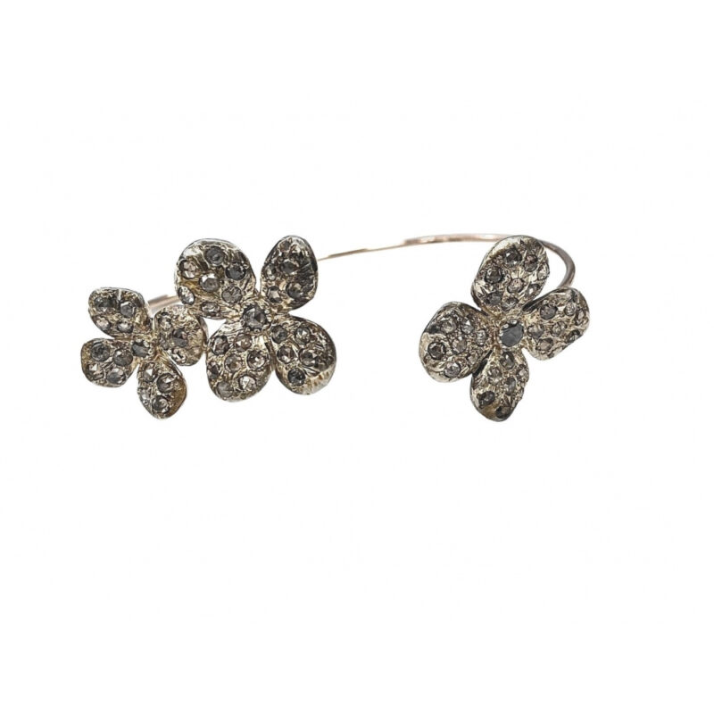 Bracciale in oro e argento con diamanti OR-TENSIA BR 9KT-925