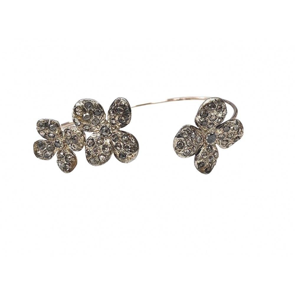 Bracciale in oro e argento con diamanti OR-TENSIA BR 9KT-925