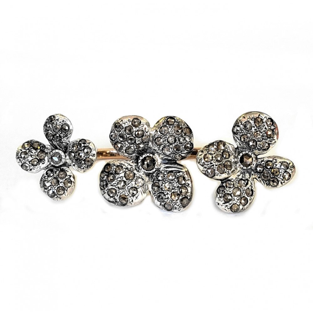 Anello in oro e argento con diamanti OR-TENSIA TRI LI AN 9KT-925