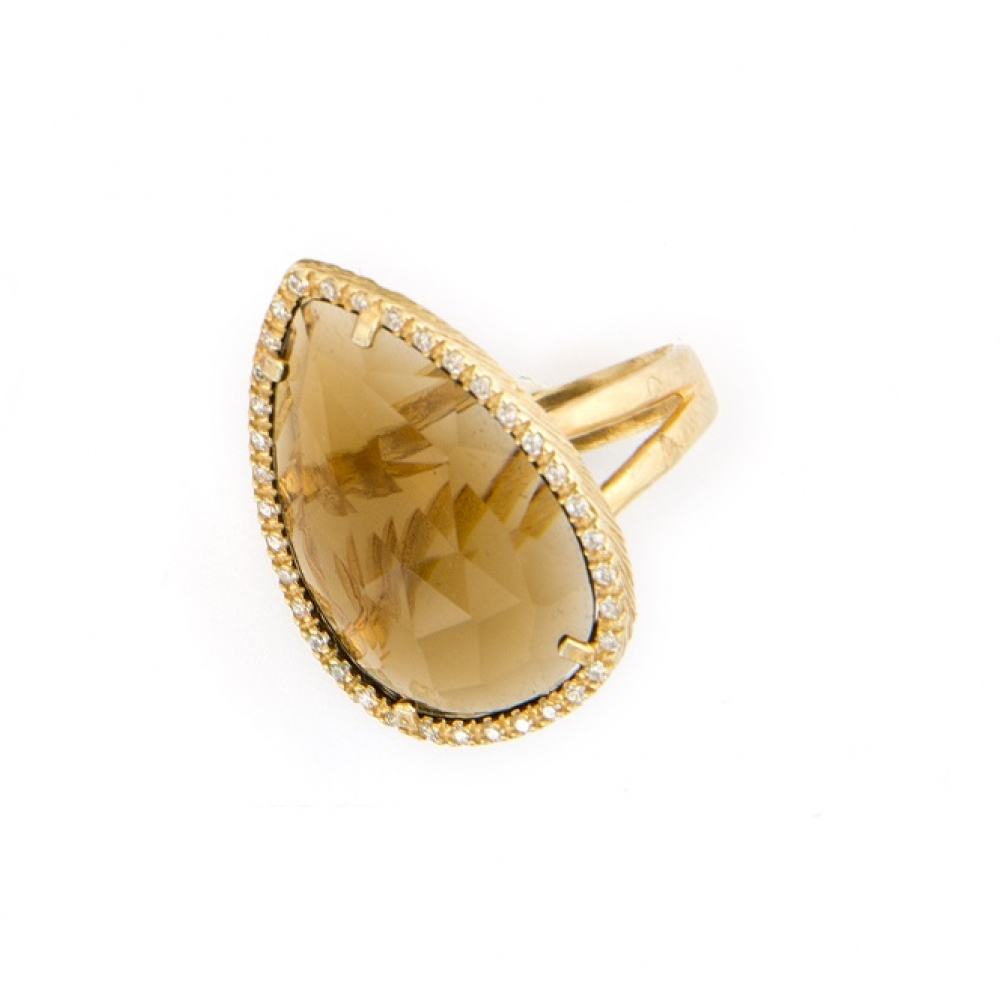 Anello in argento e zirconi con cristallo ANAR 002 G