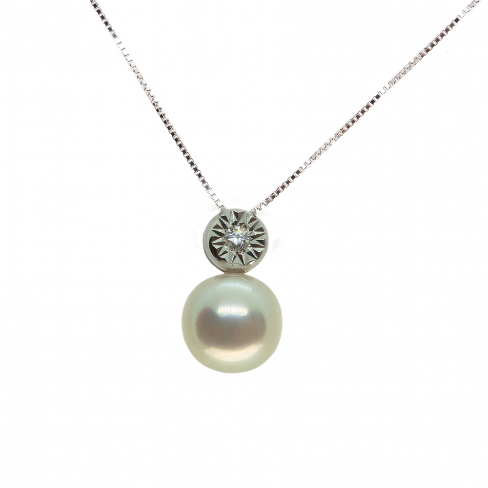 Pendente in oro, diamanti e perla CION-ORPE-234