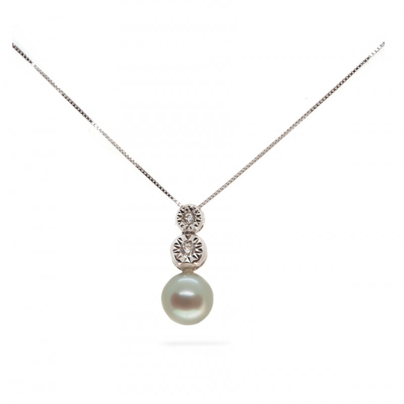 Pendente in oro, diamanti e perla CION-ORPE-235