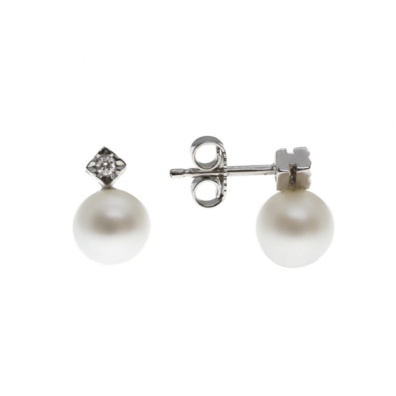 Orecchini di perle in oro e diamanti ORPE-236