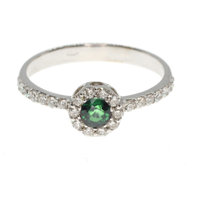 Anello in oro 18KT, diamanti e pietra preziosa ANF-262 SM