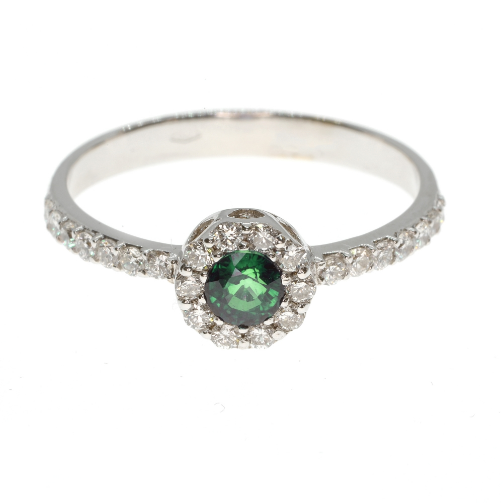Anello in oro 18KT, diamanti e pietra preziosa ANF-262 SM