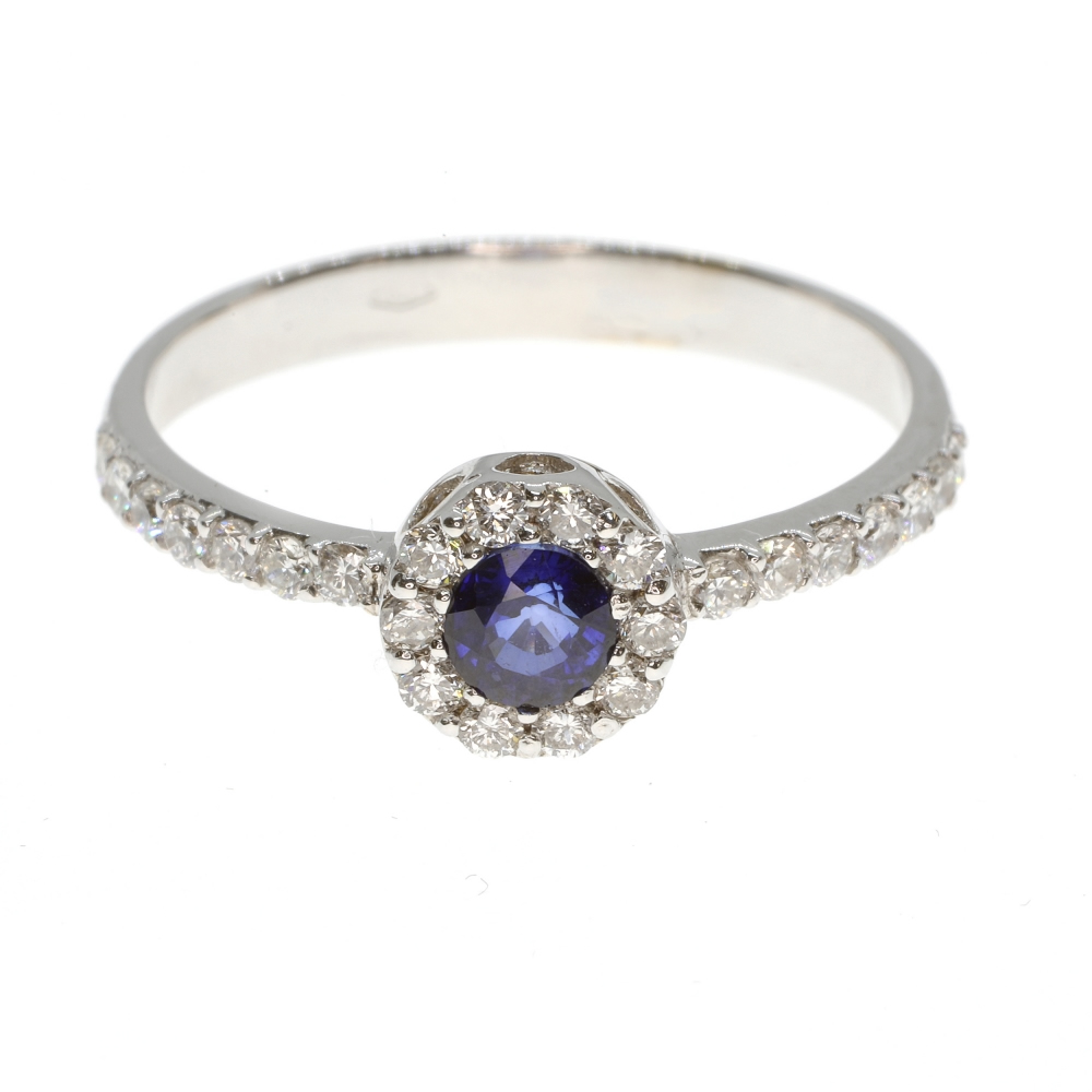 Anello in oro, diamanti e pietra preziosa ANF-262 ZA
