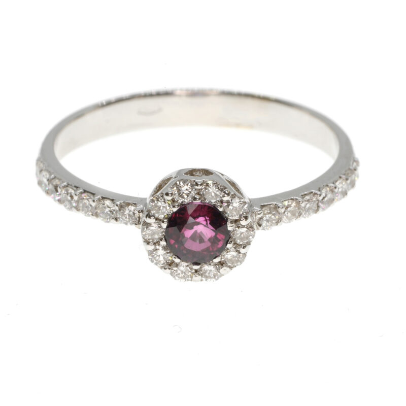 Anello in oro, diamanti e pietra preziosa ANF-262 RU