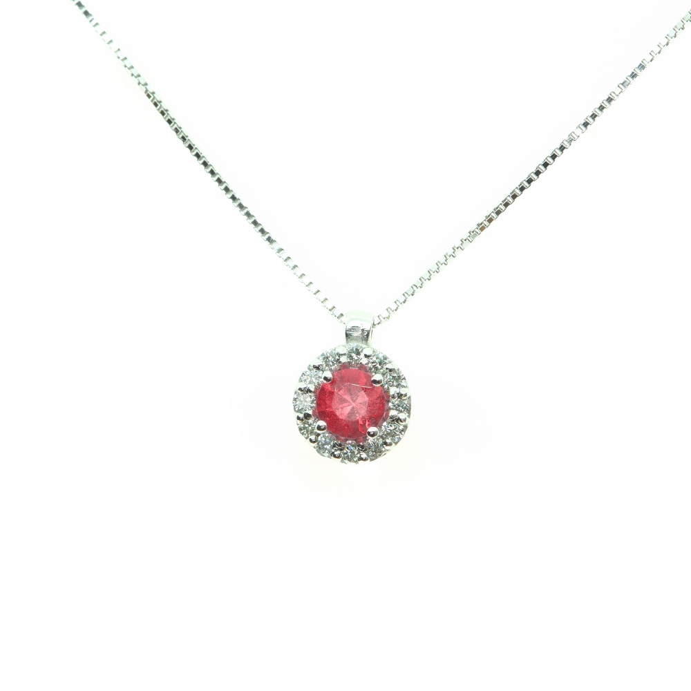 Pendente in oro, diamanti e pietra preziosa CION-238 RU