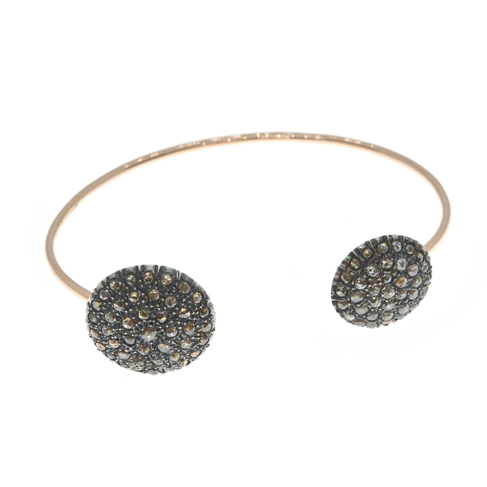 Bracciale in oro e argento con diamanti PAR.ST.NEW BR