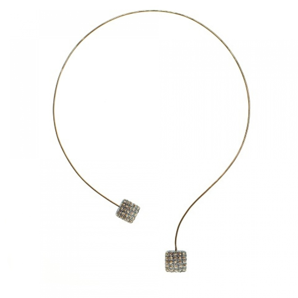 Collana in oro e argento con diamanti PAR.ST.NEW QUAD COL