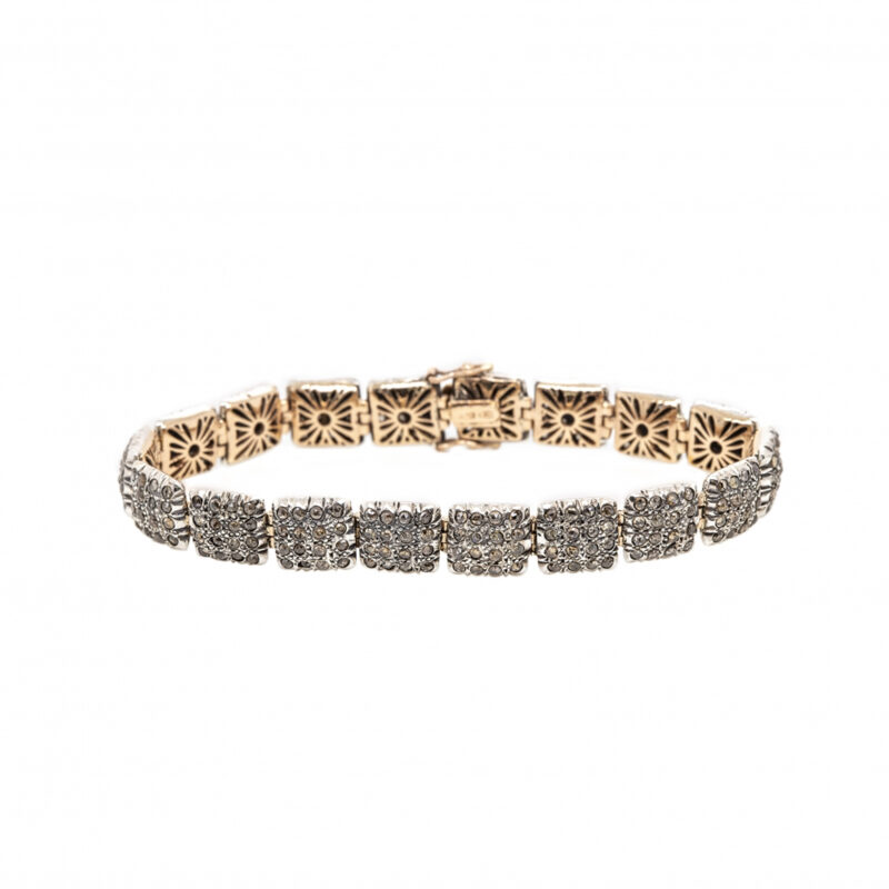 Tennis in oro e argento con diamanti PAR.ST.NEW QUAD TENNIS PIC