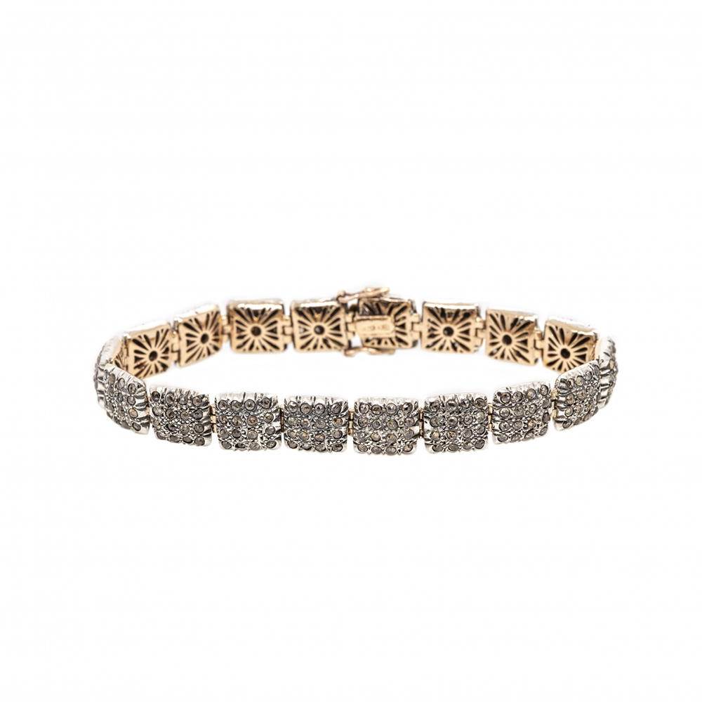 Tennis in oro e argento con diamanti PAR.ST.NEW QUAD TENNIS PIC