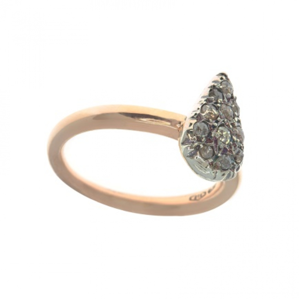 Anello in oro e argento con diamanti PAR.ST.NEW GOC AN PIC