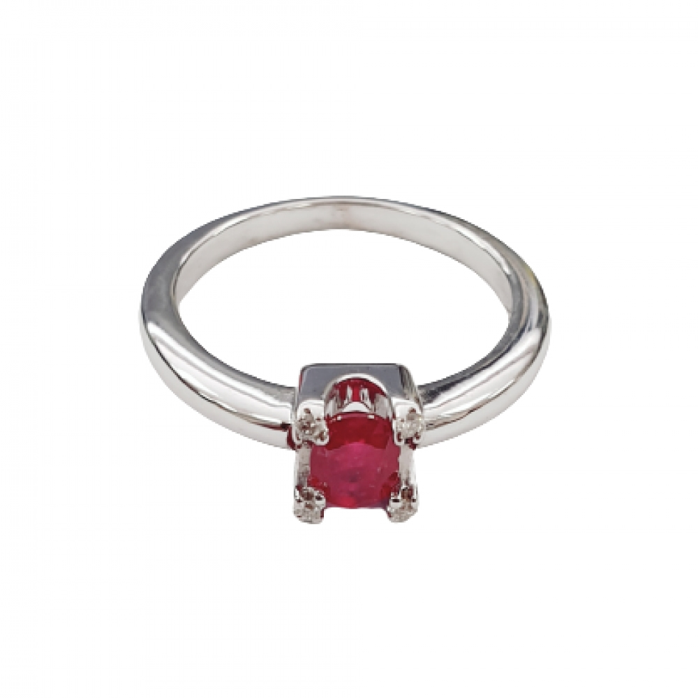 Anello in oro, diamanti e pietre preziose ANF-376