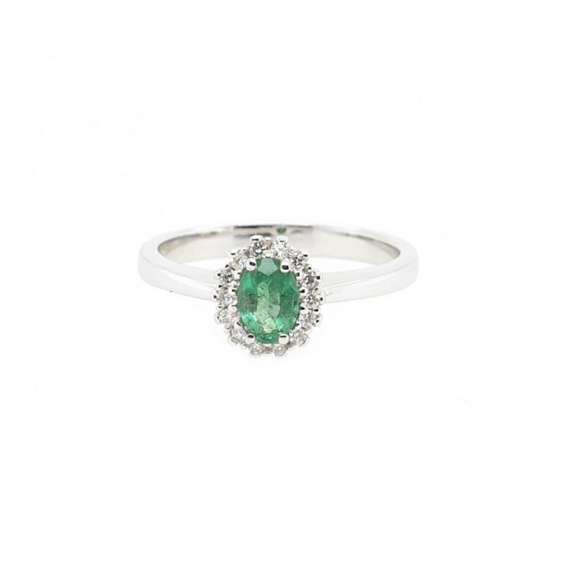 Anello in oro, diamanti  pietre preziose ANF-367