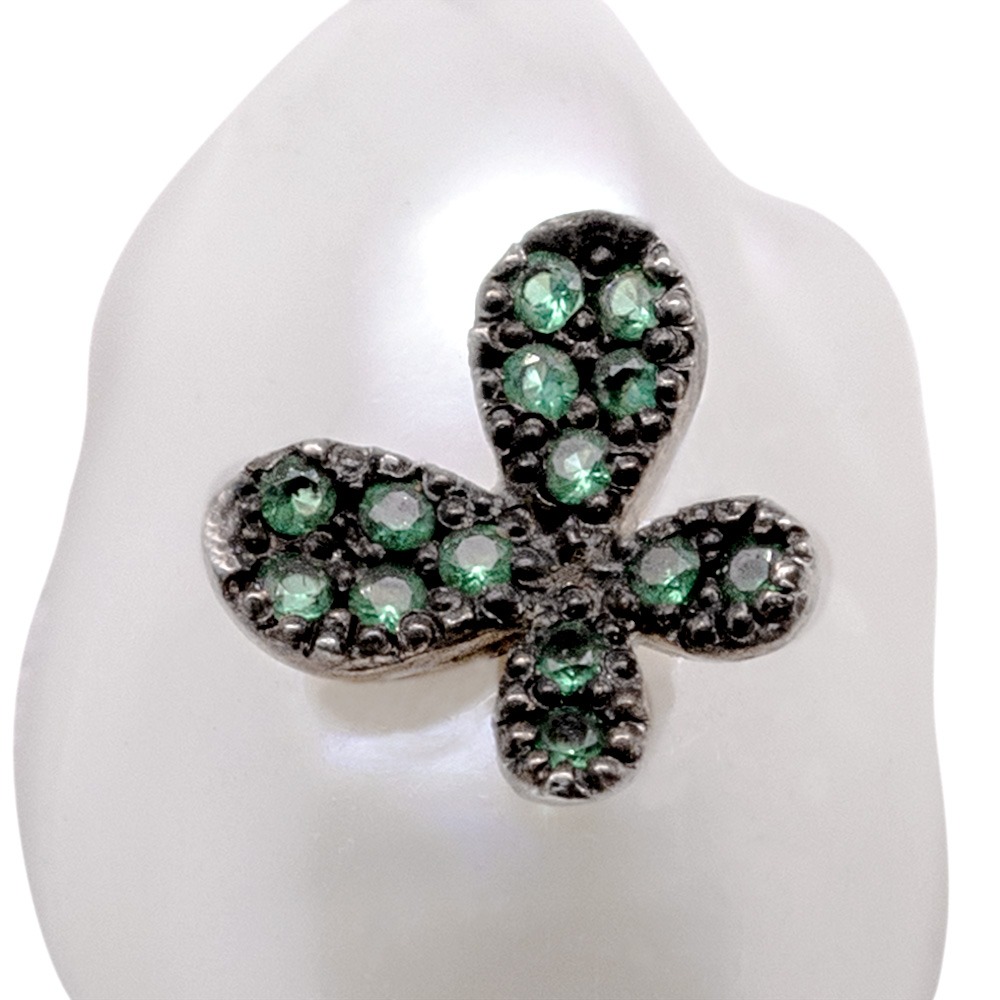 Pendente Farfalla in Argento con Zirconi e Perla <br><h6>AF 007 FARF CION</h6> - immagine 2