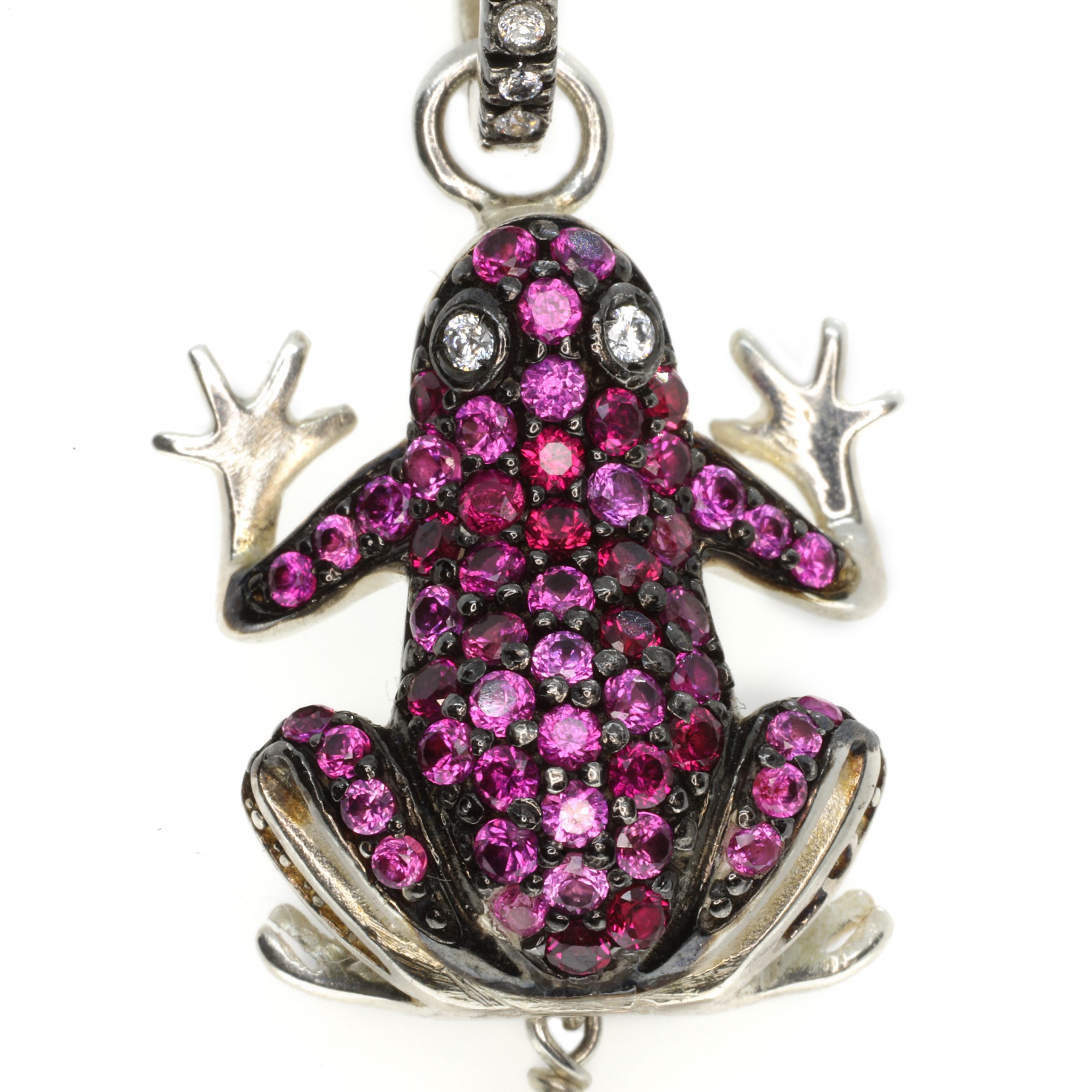 Pendente Rana in Argento con Zirconi e Perla <br><h6>MOD 237 C R P</h6> - immagine 5