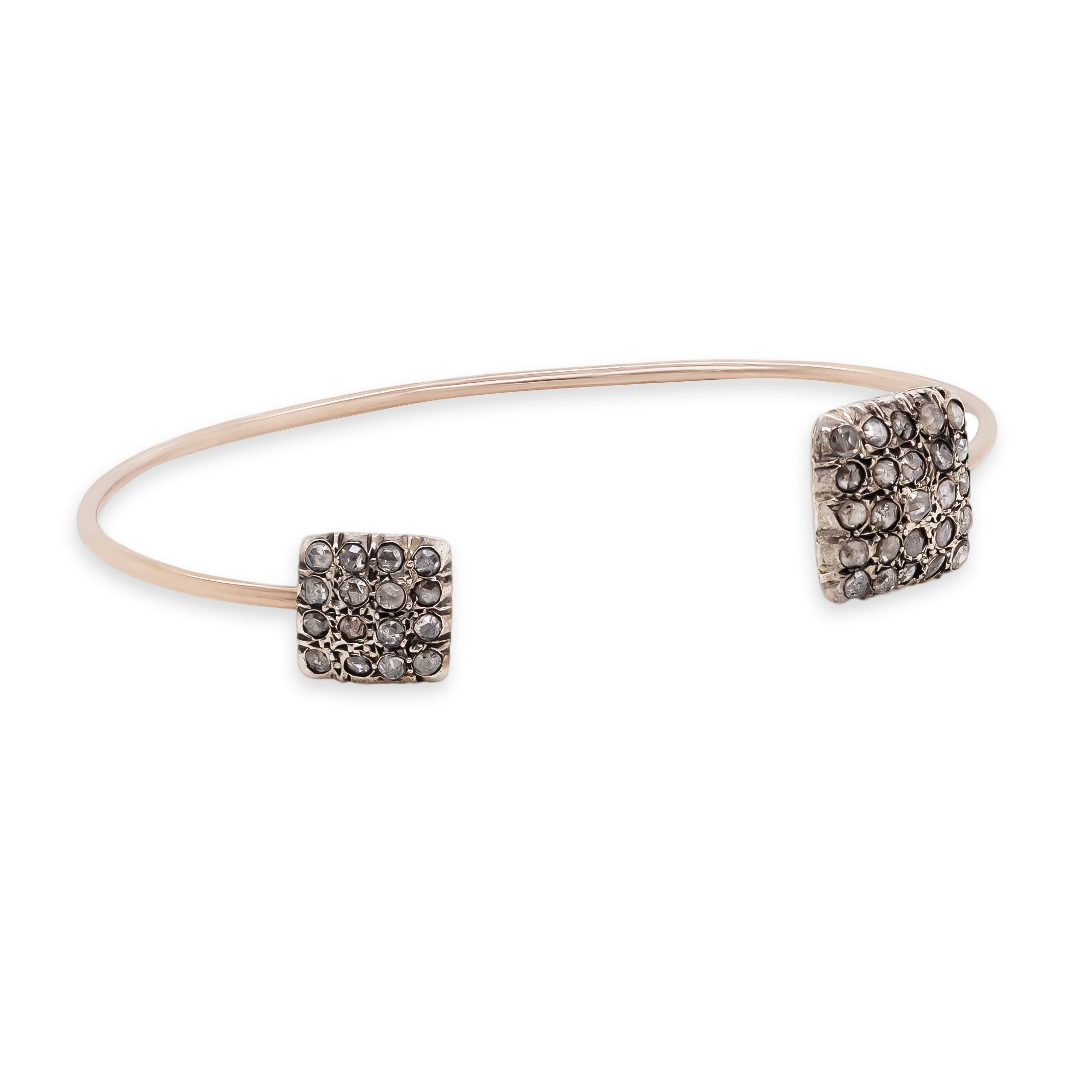 Bracciale in Oro e Argento con Diamanti <br><h6>PAR.ST.NEW QUAD BR</h6>