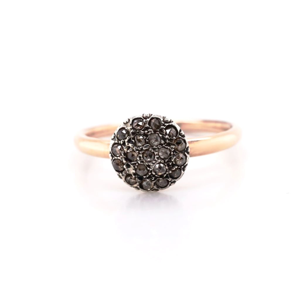 Anello in oro e argento con diamanti PAR.ST.NEW AN