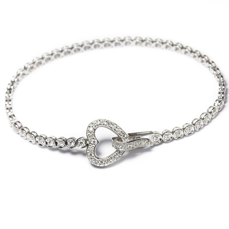 Bracciale in oro e diamanti BR-CUORE