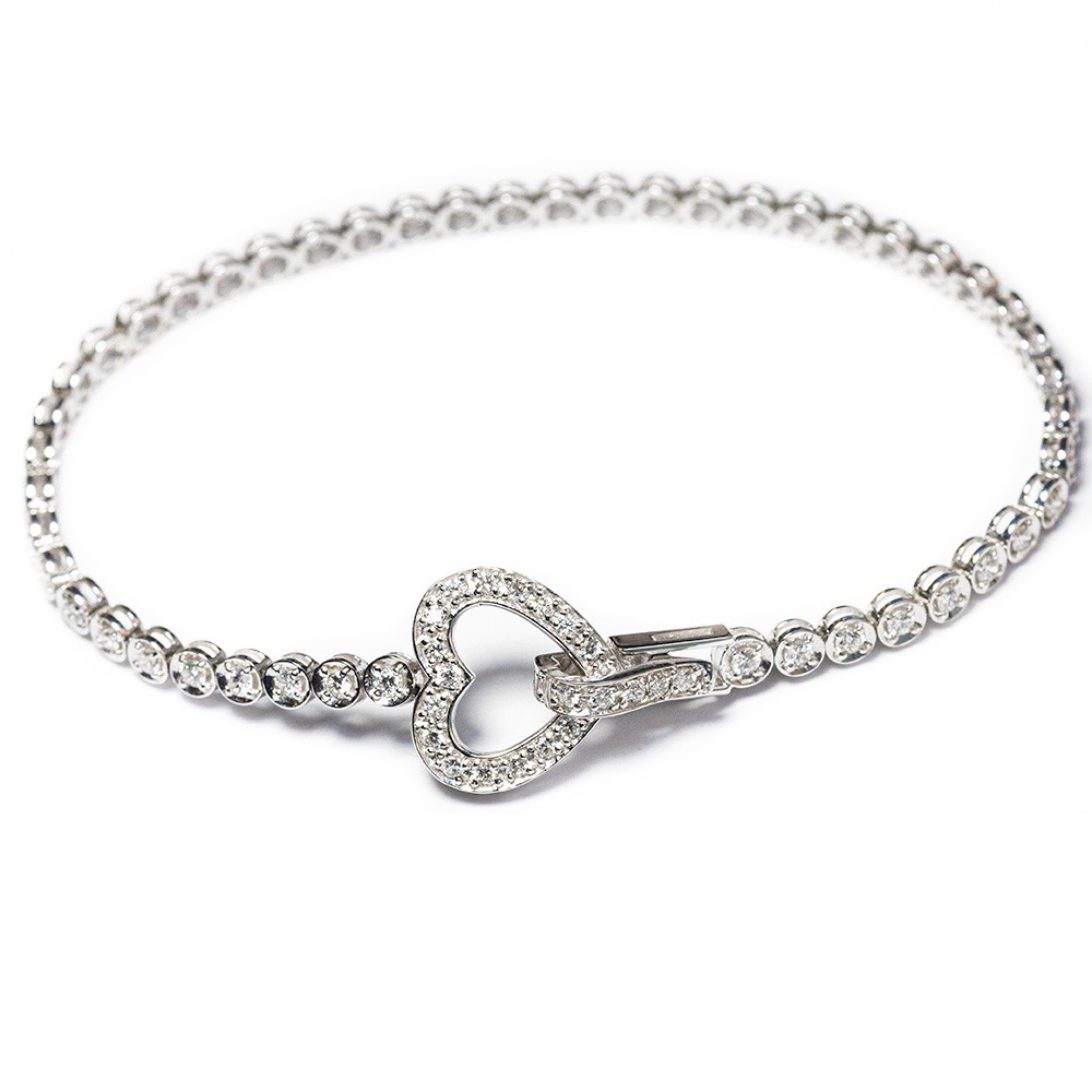 Bracciale in oro e diamanti BR-CUORE