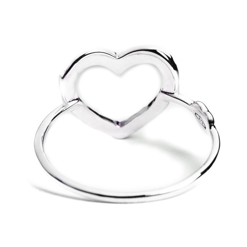 Anello Cuore in Argento con Zirconi <br><h6>YOUNG-CU-AN</h6> - immagine 3