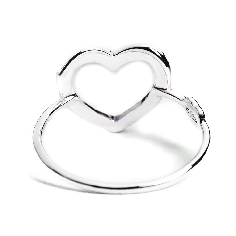 Anello Cuore in Argento con Zirconi <br><h6>YOUNG-CU-AN</h6> - immagine 3