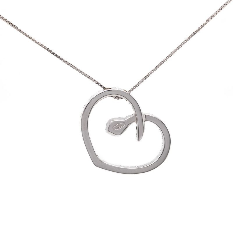 Ciondolo a forma di cuore, in oro e brillanti <br><h6>CION-073</h6> - immagine 2