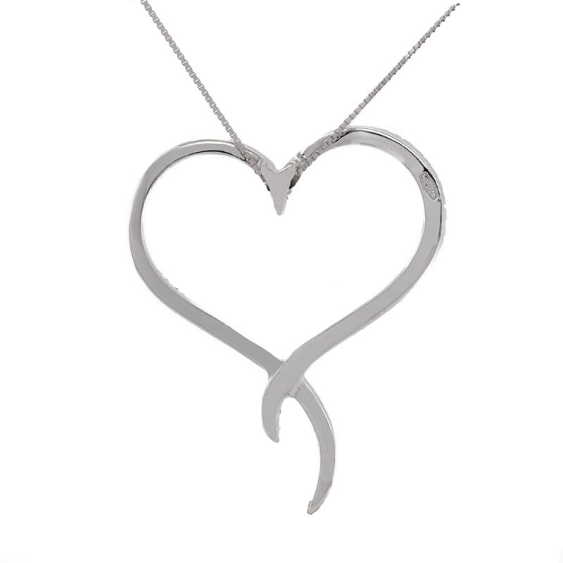 Ciondolo a forma di cuore, in oro e brillanti <br><h6>CION-076</h6> - immagine 2