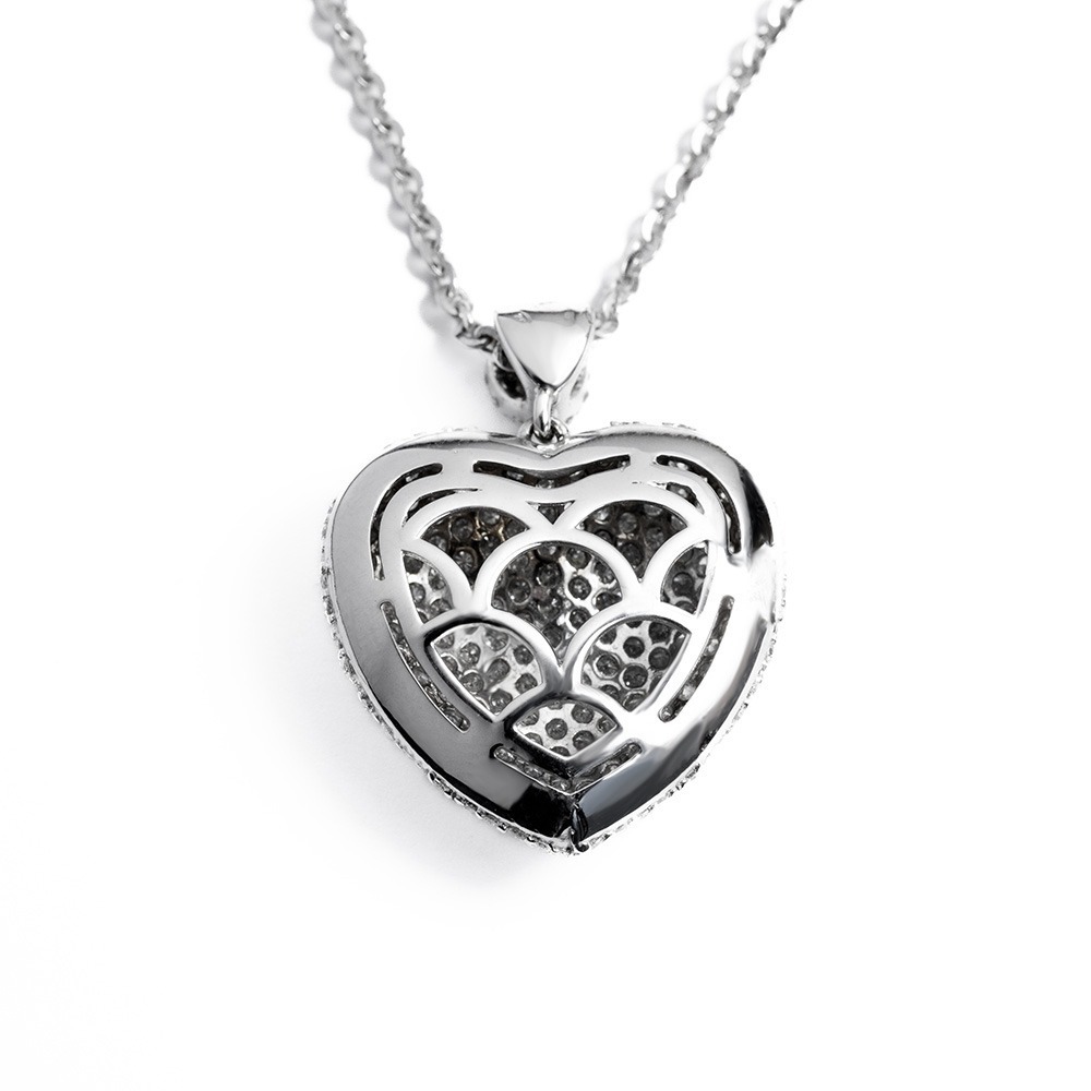 Ciondolo a forma di cuore, in oro e brillanti <br><h6>PEND CUORE GP</h6> - immagine 3