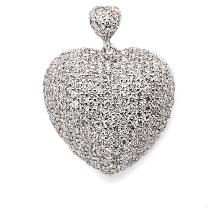 Ciondolo a forma di cuore, in oro e brillanti PEND CUORE GP