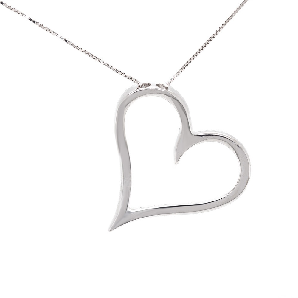 Ciondolo a forma di cuore, in oro e brillanti <br><h6>CION-083</h6> - immagine 2