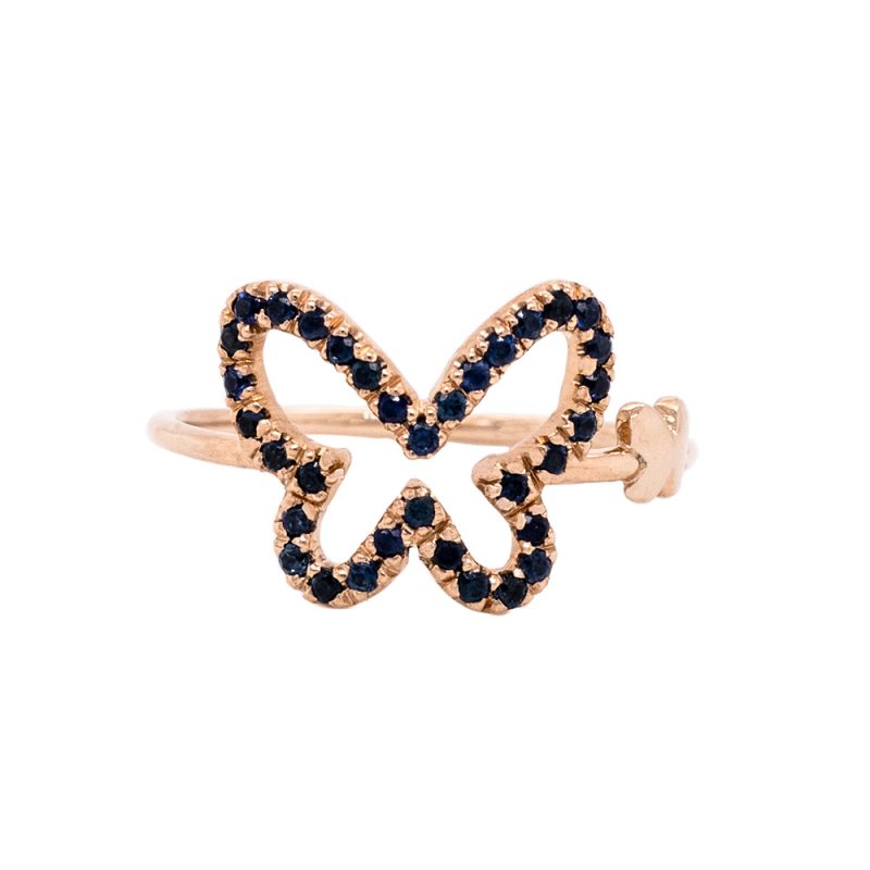 Anello Farfalla con Zirconi e Zaffiri<br><h6>YOUNG-FARF-AN</h6>