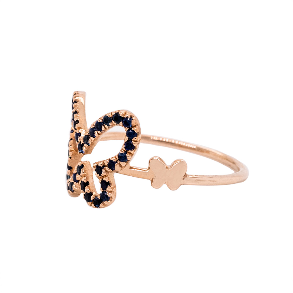 Anello Farfalla con Zirconi e Zaffiri<br><h6>YOUNG-FARF-AN</h6> - immagine 3