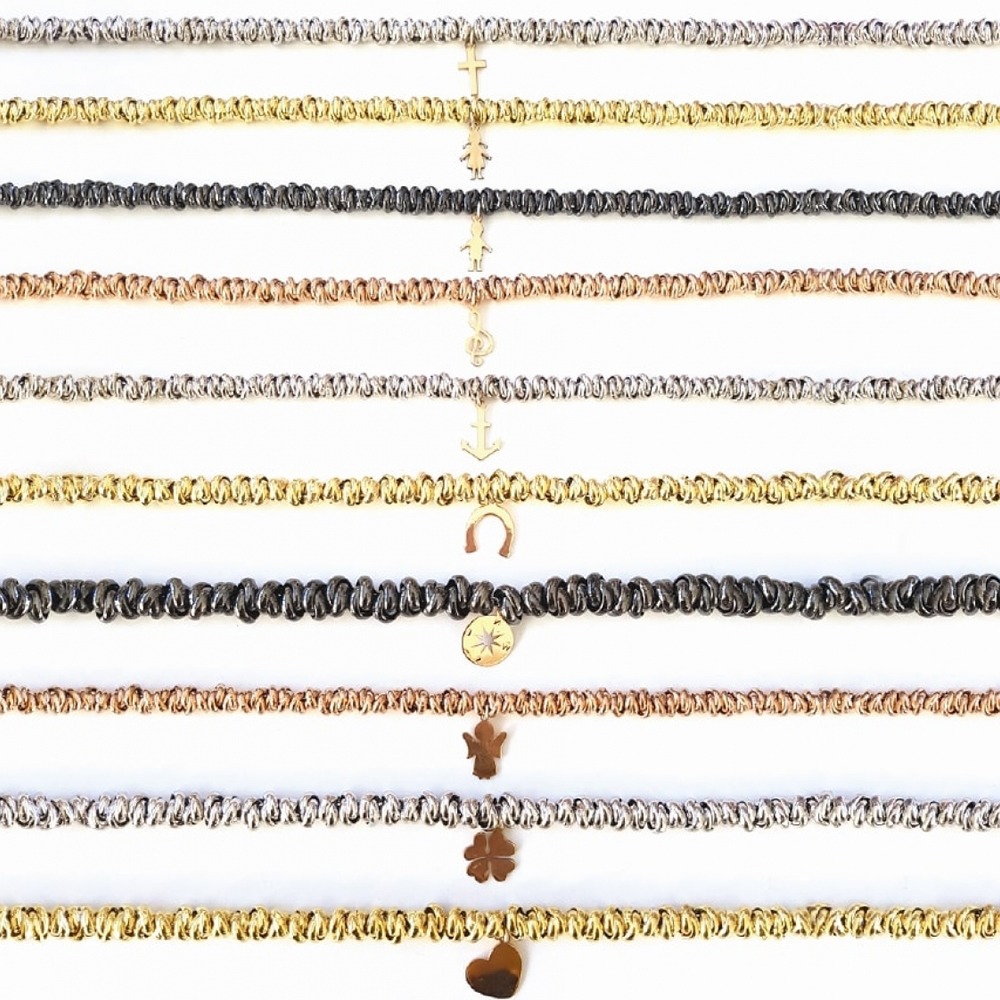 Bracciale in Argento con Charm in Oro <br><h6>WE-BR</h6> - immagine 2