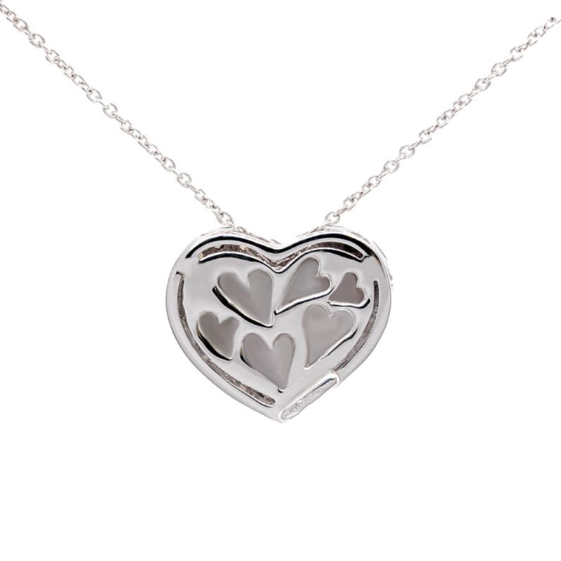 Ciondolo a forma di cuore, in oro e brillanti <br><h6>CION-CUORE L/B</h6> - immagine 2
