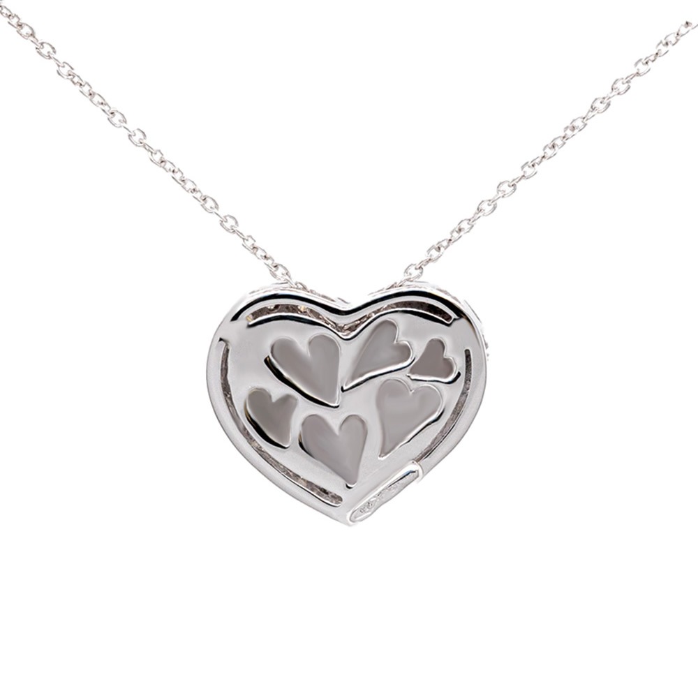 Ciondolo a forma di cuore, in oro e brillanti <br><h6>CION-CUORE L/B</h6> - immagine 2
