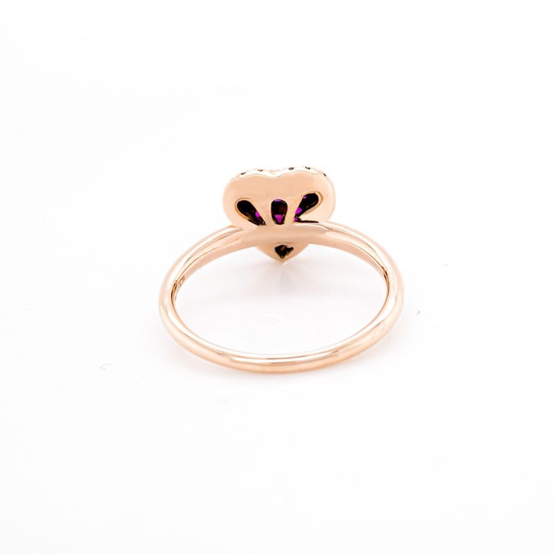 Anello Cuore in Oro e Argento con Rubini <br><h6>SWEET-CU-AN-RU</h6> - immagine 3