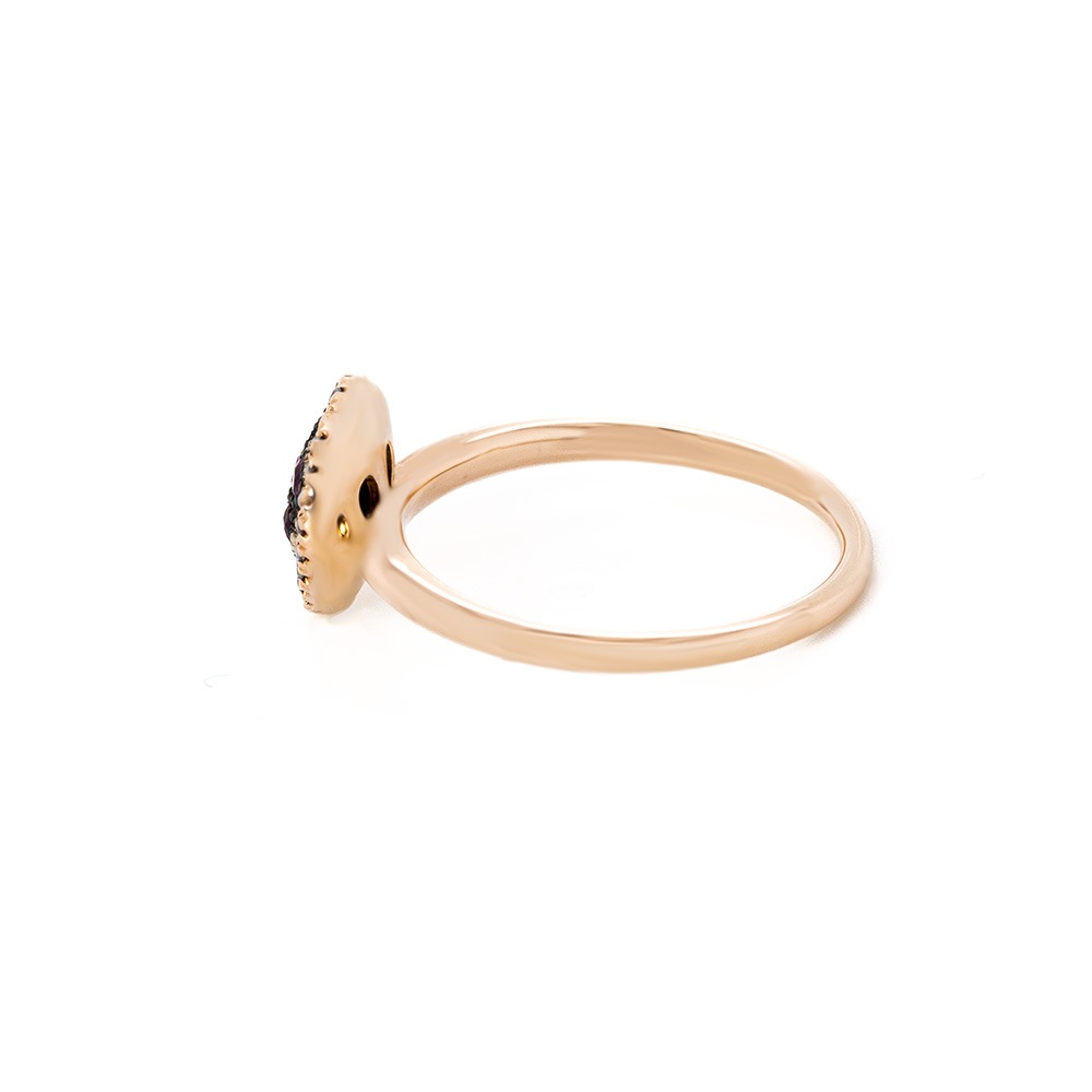 Anello Cuore in Oro e Argento con Rubini e Diamanti <br><h6>SWEET-CU-AN-BR</h6> - immagine 2