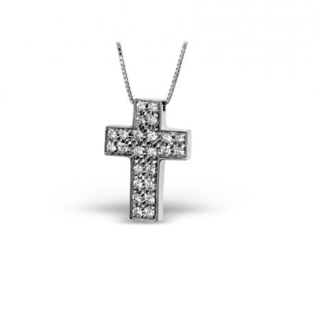 Croce in oro e brillanti CRO-069 M