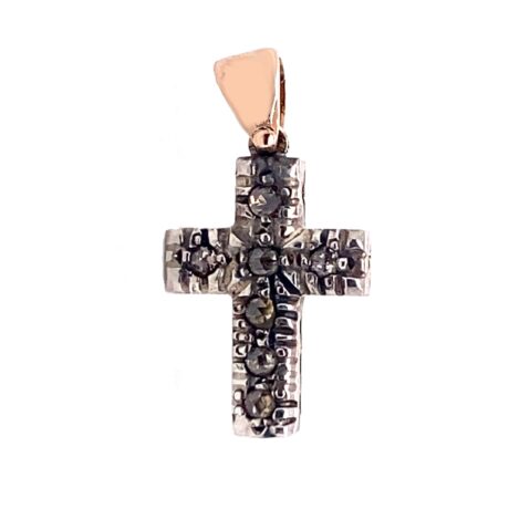 Croce in Oro o Argento con Pietre preziose <br><h6>CRO-271G</h6>