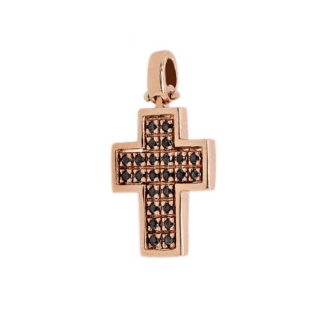 Croce in Oro con Brillanti Black <br><h6>CRO-294M</h6>
