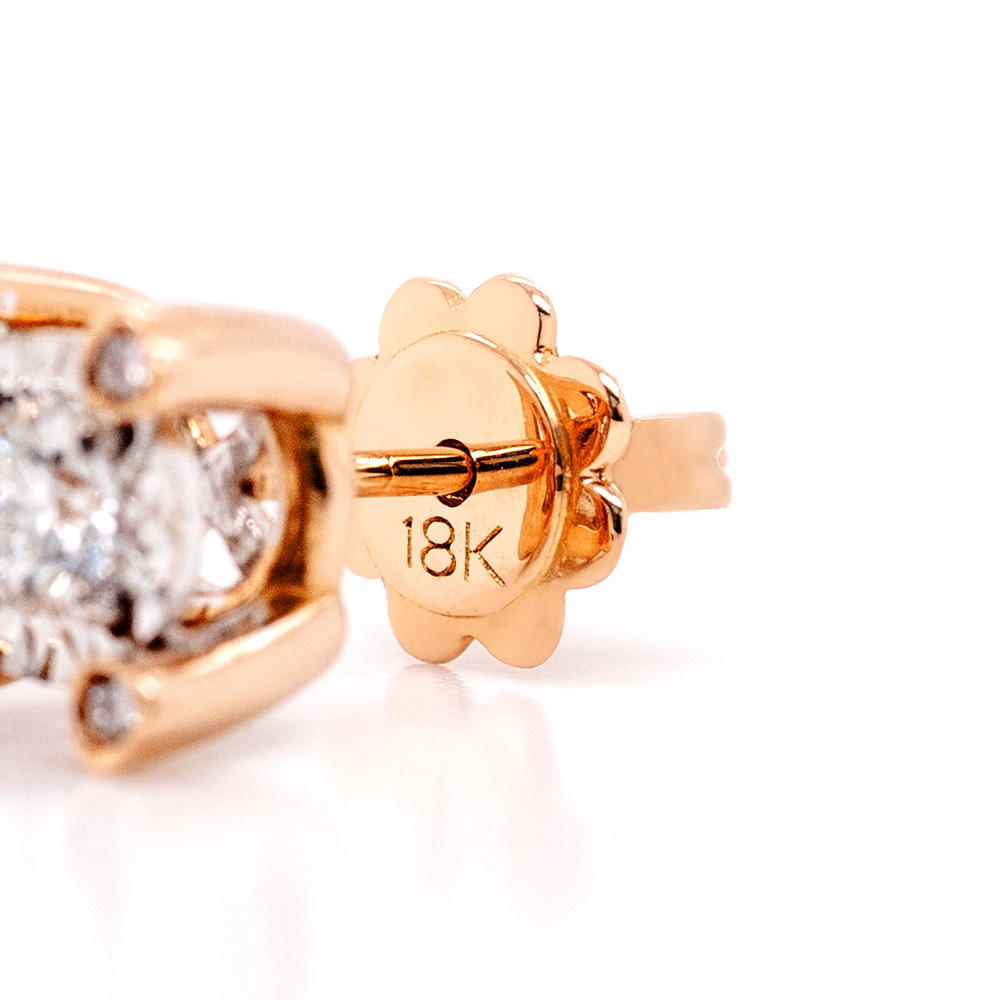 Orecchini in Oro e Diamanti <br><h6>ORDI-PL 15</h6> - immagine 2