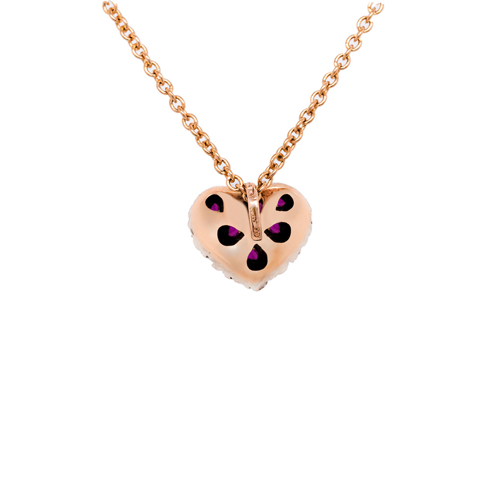 Pendente Cuore in Oro e Argento con Brillanti e Pietre preziose <br><h6>SWEET-CU-CION-BR</h6> - immagine 2