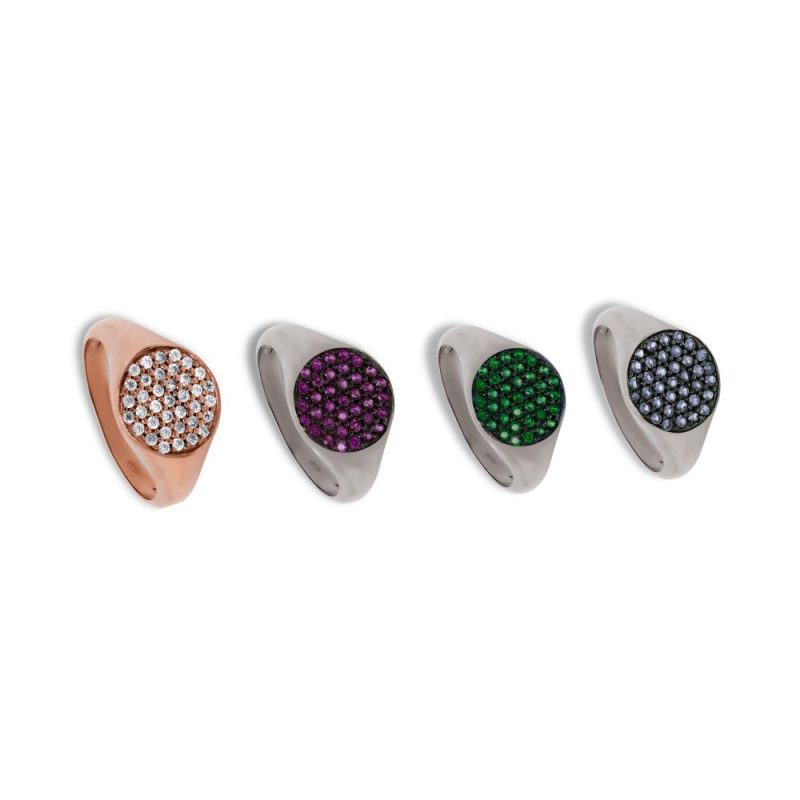 Anello Chevalier in Argento 925 con Zirconi