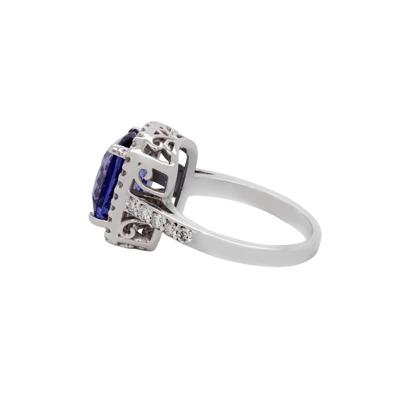 Anello in oro con diamanti e tanzanite <br><h6>ANF-364</h6> - immagine 2