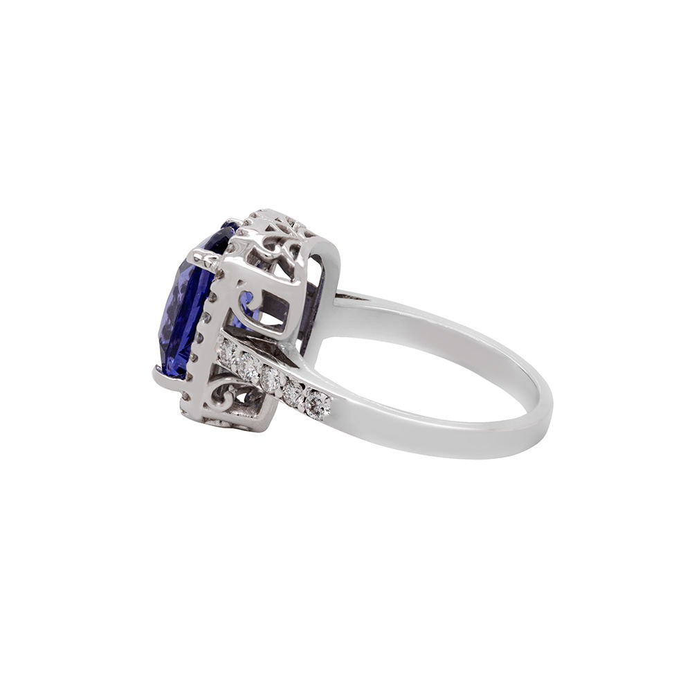 Anello in oro con diamanti e tanzanite <br><h6>ANF-364</h6> - immagine 2