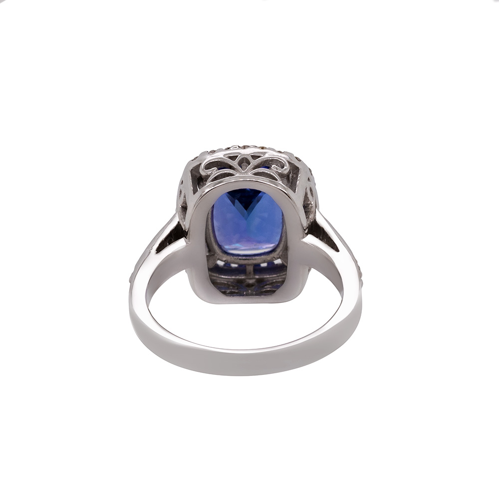 Anello in oro con diamanti e tanzanite <br><h6>ANF-364</h6> - immagine 3