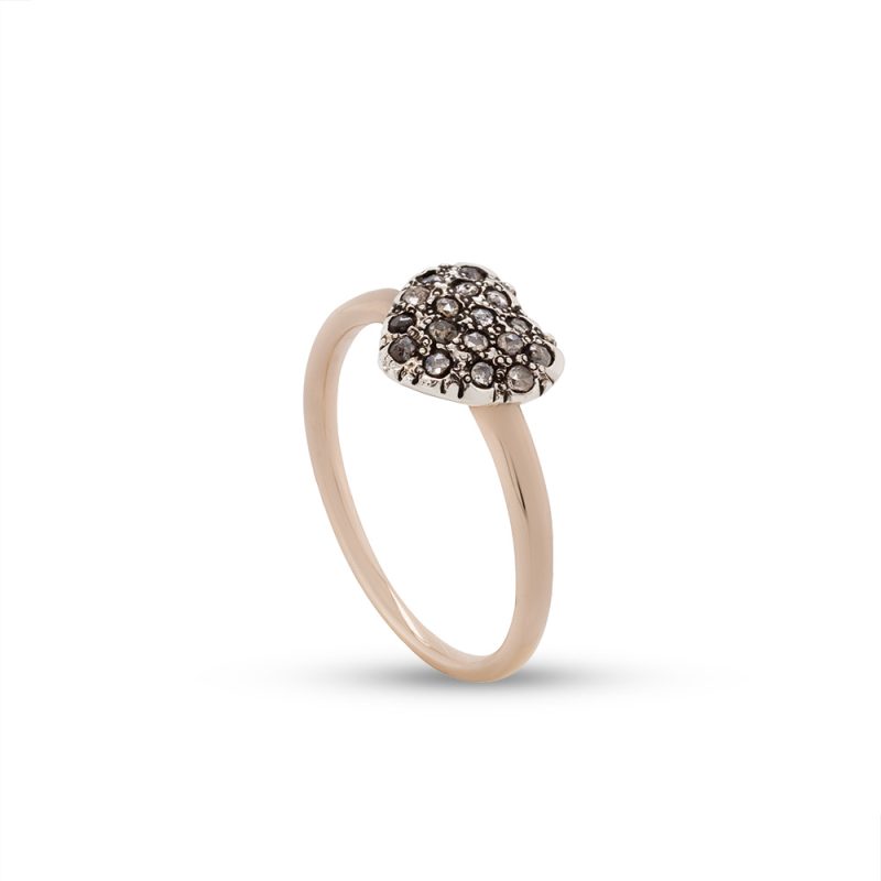 Anello in oro e argento 925 con rose coronè